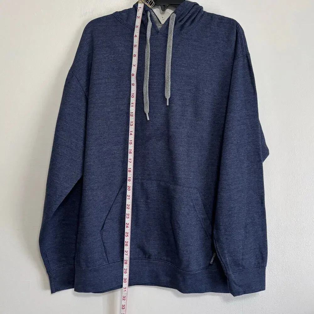 Spalding Blue Heathered Pullover Drawstring Hoodie Size Large